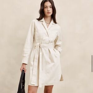 Ecru Banana Republic Denim Dress